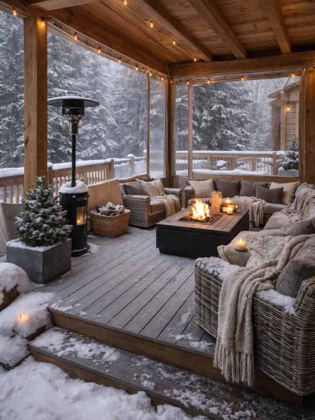 Зимняя защита террасы и патио из ДПК и натуральной древесины Зимняя защита террасы и патио из ДПК и натуральной древесины